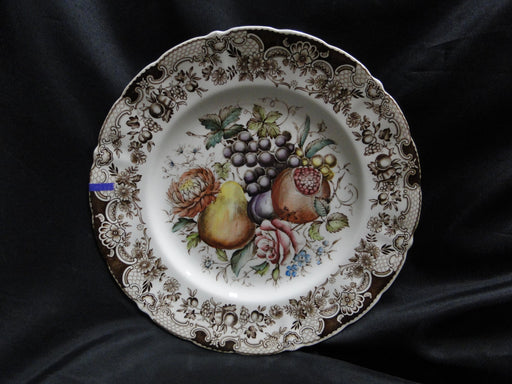 Johnson Brothers Harvest, Fruit, Brown Florals: Dinner Plate, 10 3/4", As Is