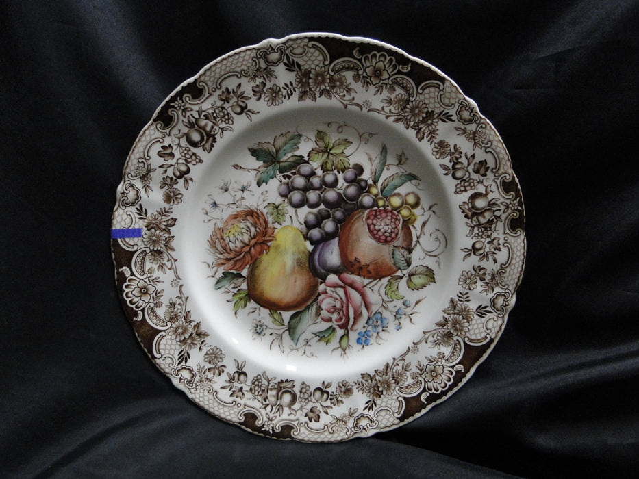 Johnson Brothers Harvest, Fruit, Brown Florals: Dinner Plate, 10 3/4", As Is