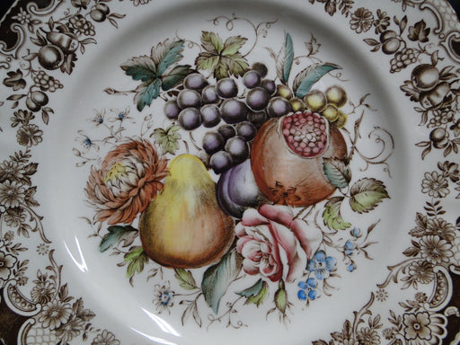 Johnson Brothers Harvest, Fruit, Brown Florals: Dinner Plate, 10 3/4", As Is
