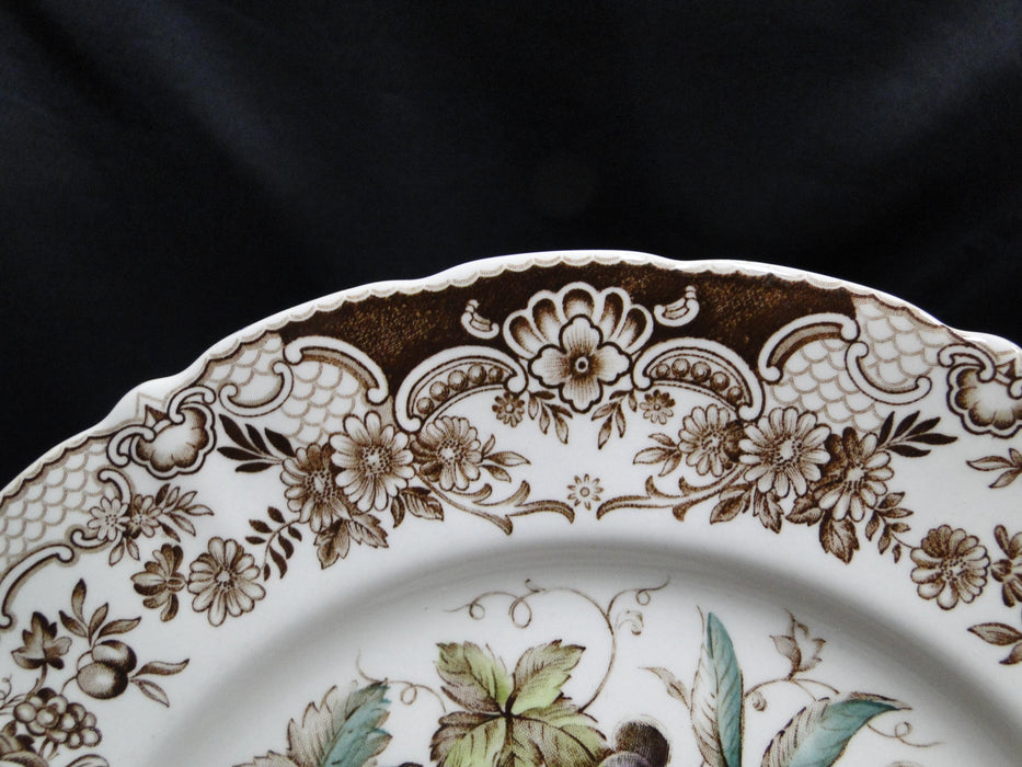 Johnson Brothers Harvest, Fruit, Brown Florals: Dinner Plate, 10 3/4", As Is