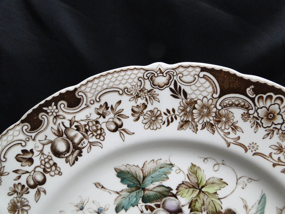 Johnson Brothers Harvest, Fruit, Brown Florals: Dinner Plate, 10 3/4", As Is