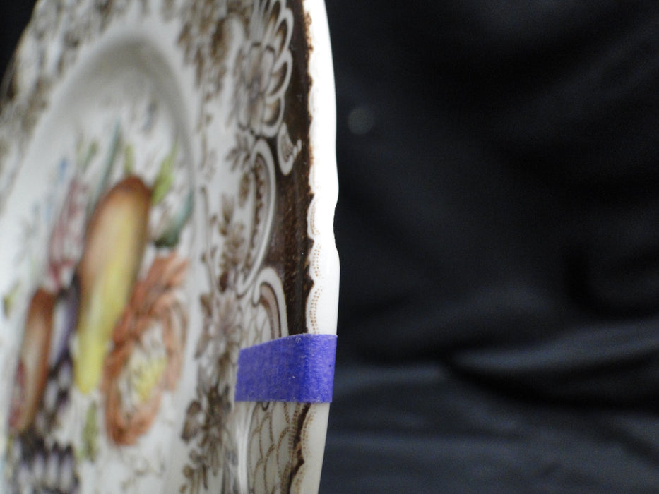 Johnson Brothers Harvest, Fruit, Brown Florals: Dinner Plate, 10 3/4", As Is