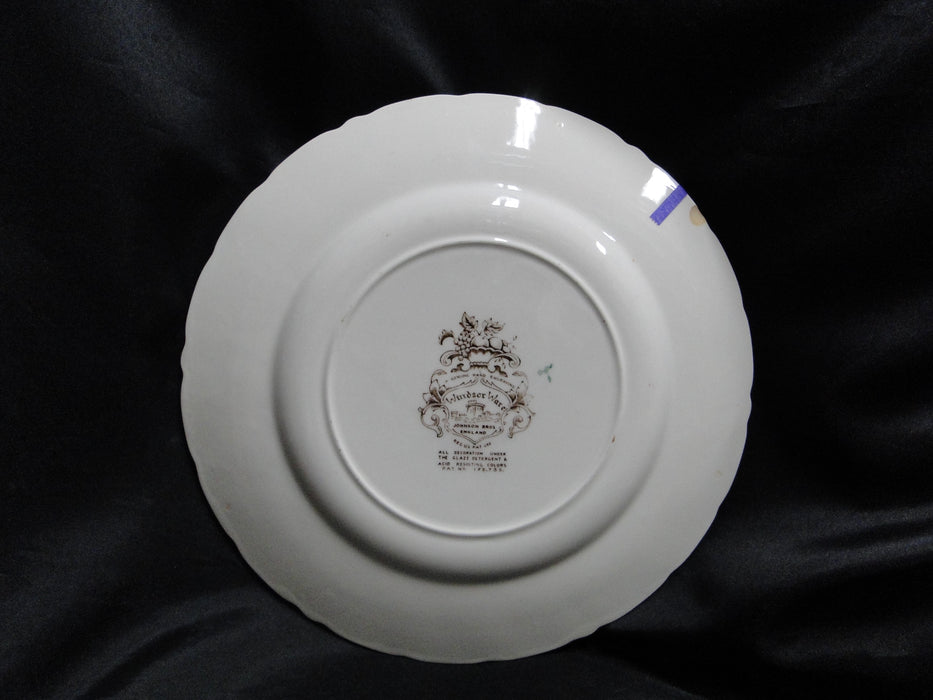 Johnson Brothers Harvest, Fruit, Brown Florals: Dinner Plate, 10 3/4", As Is