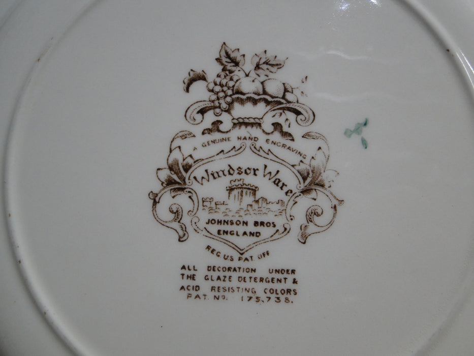 Johnson Brothers Harvest, Fruit, Brown Florals: Dinner Plate, 10 3/4", As Is