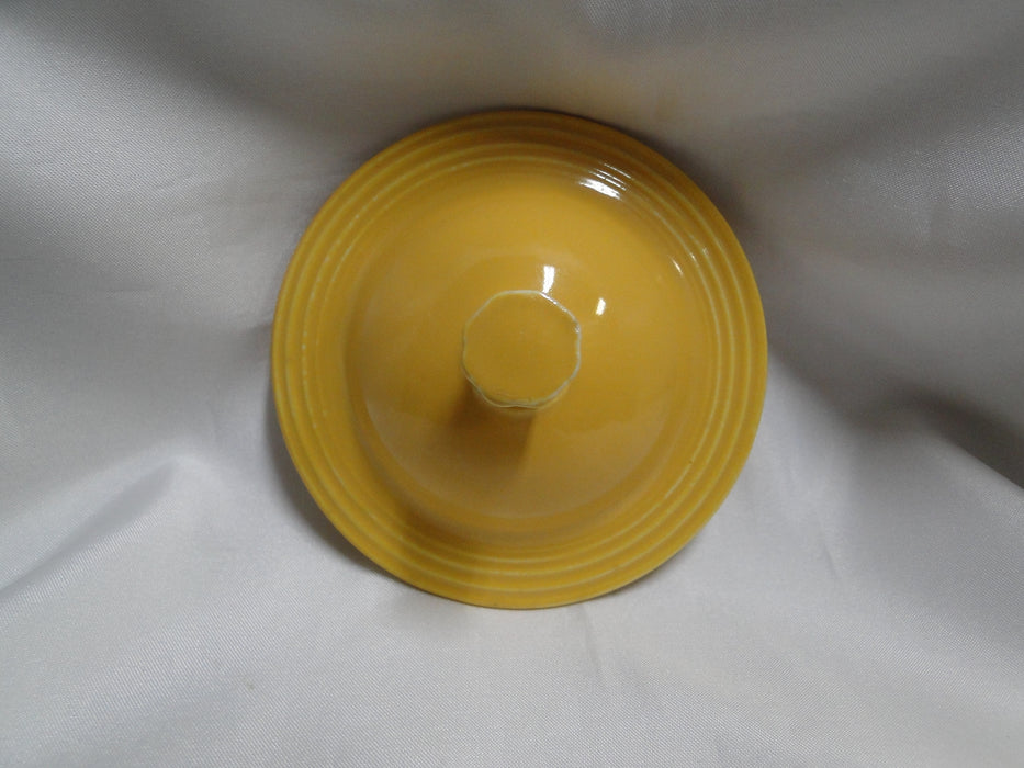 Homer Laughlin Fiesta (Old): Yellow Sugar Bowl & Lid, 5 1/8" Tall