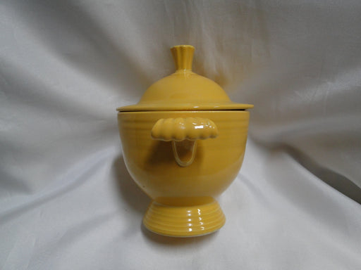 Homer Laughlin Fiesta (Old): Yellow Sugar Bowl & Lid, 5 1/8" Tall