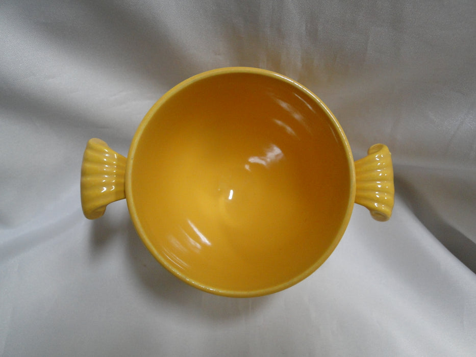 Homer Laughlin Fiesta (Old): Yellow Sugar Bowl & Lid, 5 1/8" Tall