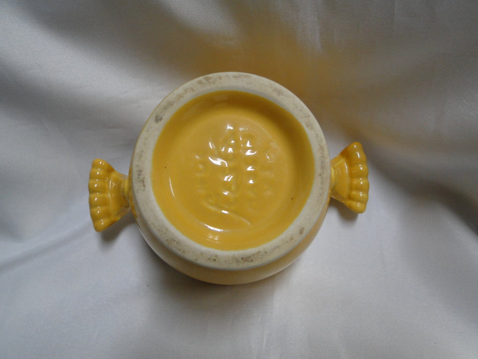 Homer Laughlin Fiesta (Old): Yellow Sugar Bowl & Lid, 5 1/8" Tall