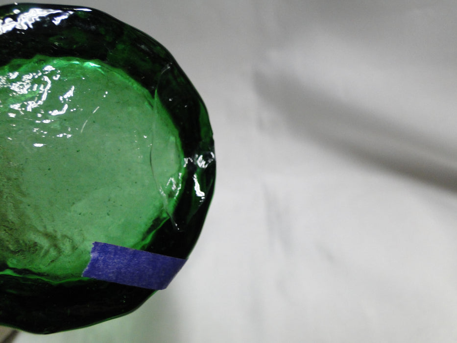Seneca Driftwood Green Apple, Crinkle Design: Flat Iced Tea, 6 3/4" Tall, As Is