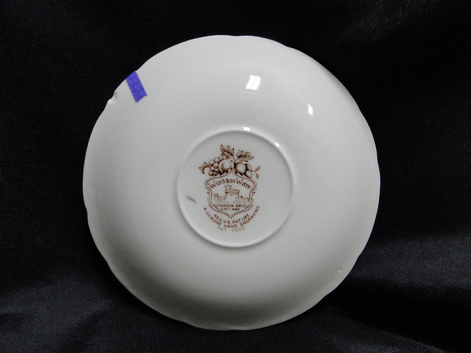 Johnson Brothers Harvest, Fruit, Brown Florals: 5 3/4" Saucer Only, As Is