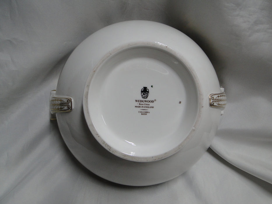 Wedgwood Columbia Blue & Gold, Dragons, Flowers: Tureen & Lid, 9 1/8", As Is