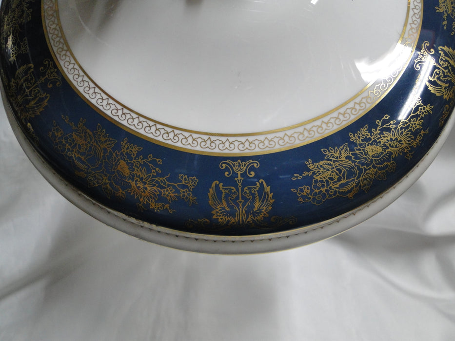 Wedgwood Columbia Blue & Gold, Dragons, Flowers: Tureen & Lid, 9 1/8", As Is