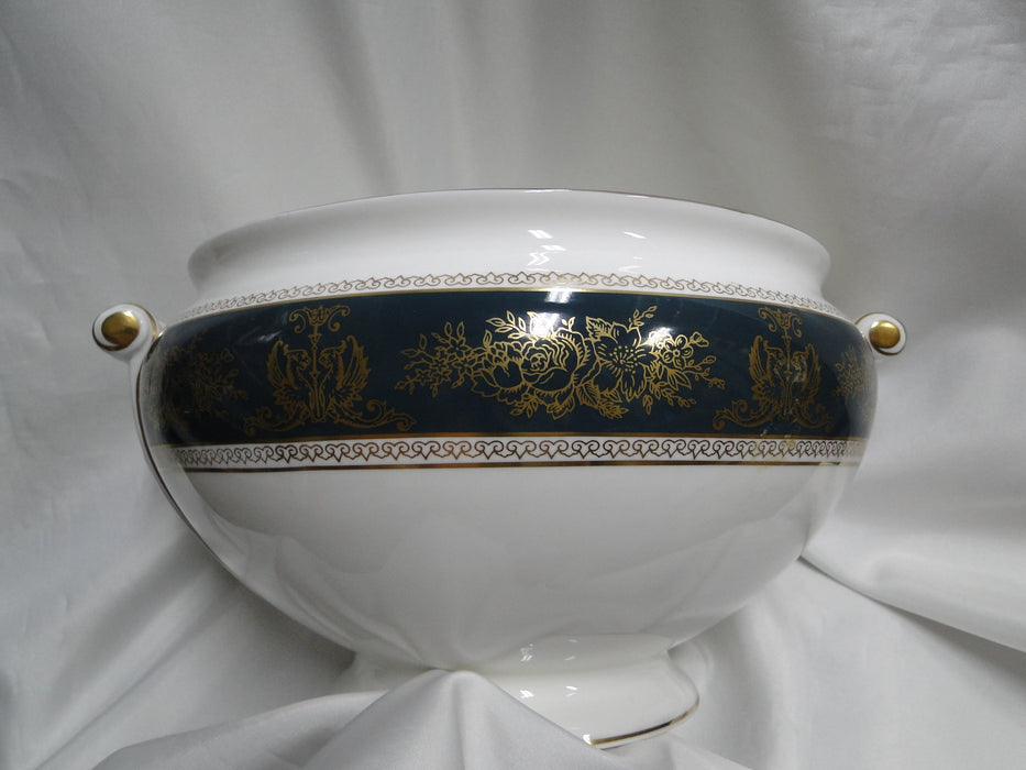 Wedgwood Columbia Blue & Gold, Dragons, Flowers: Tureen & Lid, 9 1/8", As Is
