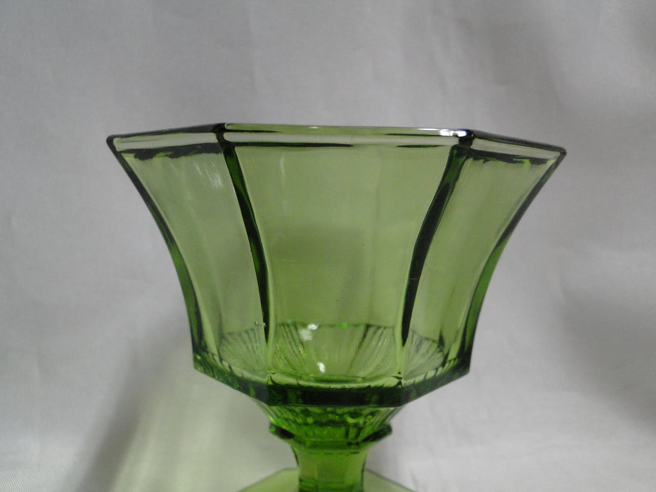 Independence Octagonal Green: Champagne / Sherbet, 4" Tall, As Is