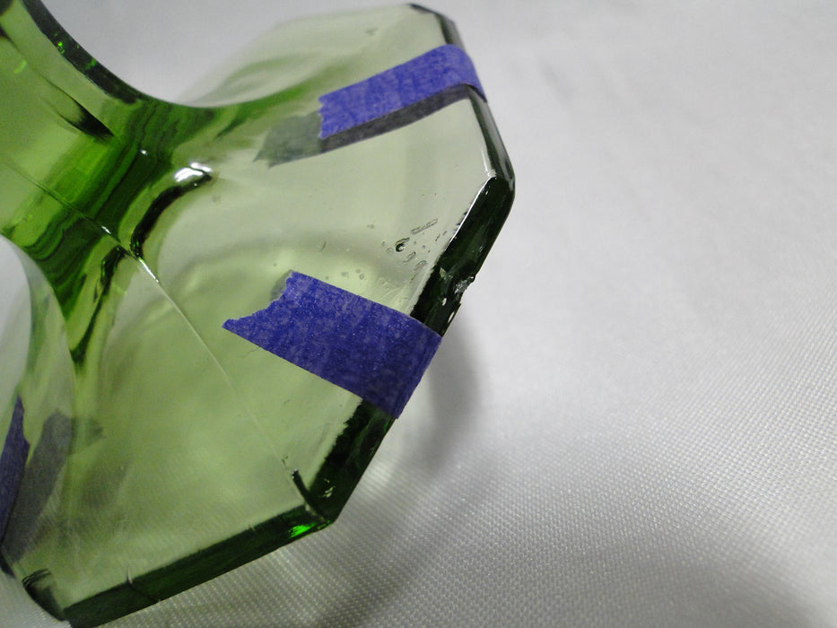 Independence Octagonal Green: Champagne / Sherbet, 4" Tall, As Is