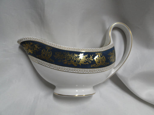 Wedgwood Columbia Blue & Gold, Dragons, Flowers: Gravy Boat