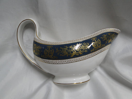 Wedgwood Columbia Blue & Gold, Dragons, Flowers: Gravy Boat