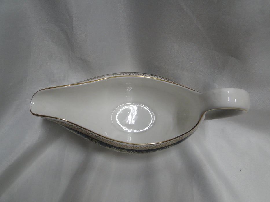 Wedgwood Columbia Blue & Gold, Dragons, Flowers: Gravy Boat