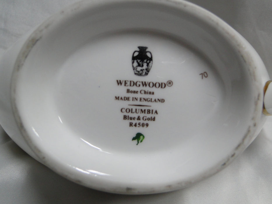 Wedgwood Columbia Blue & Gold, Dragons, Flowers: Gravy Boat