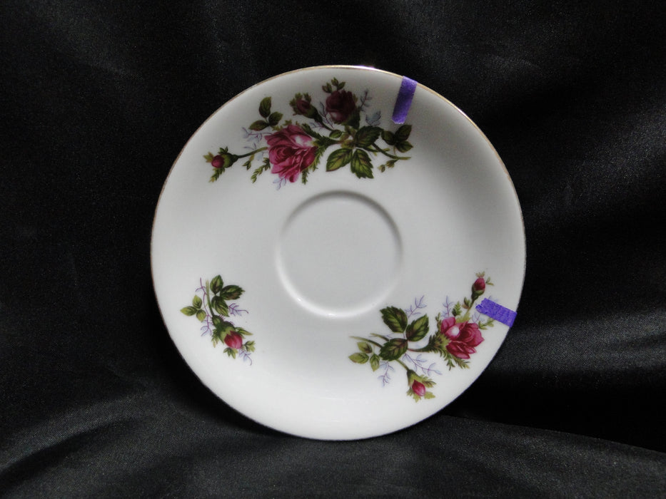 Mikasa Moss Rose 7288, Gold Trim: 6" Saucer (s) Only, No Cup, As Is