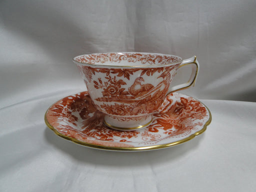 Royal Crown Derby Red Aves, Birds: Footed Cup & Saucer Set (s), 2 3/8"