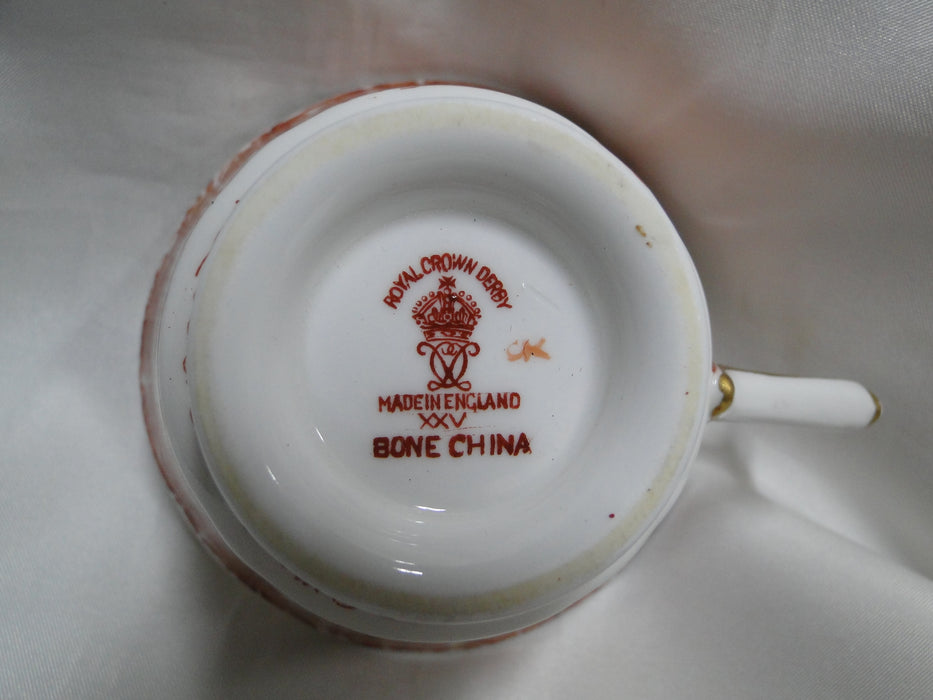 Royal Crown Derby Red Aves, Birds: Footed Cup & Saucer Set (s), 2 3/8"
