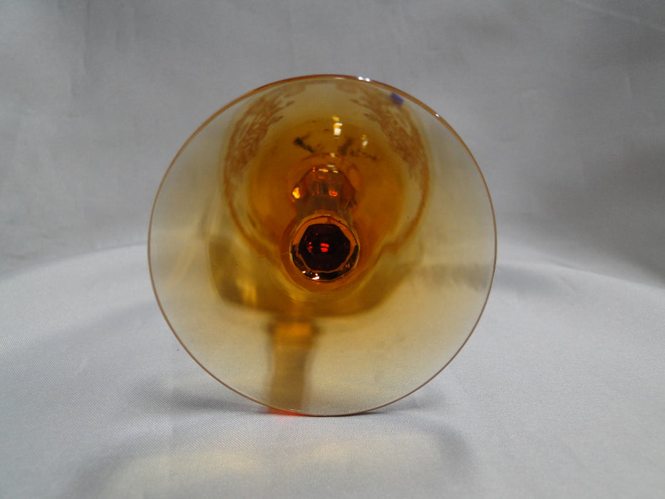 Fostoria Vesper Amber, Etch #275, Stem #5093: Water or Wine, 7 1/4", As Is
