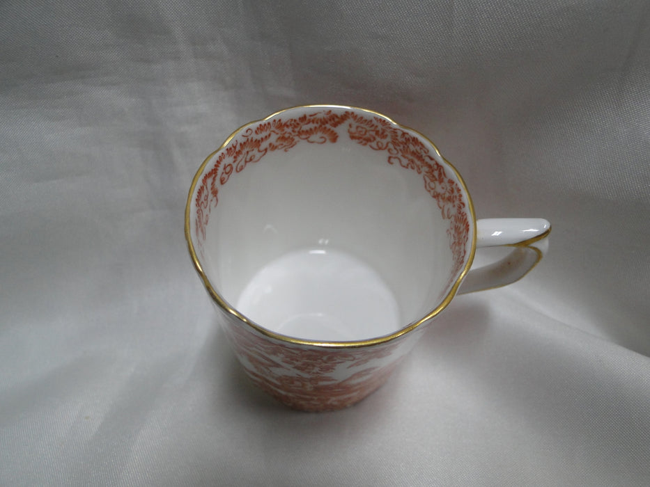 Royal Crown Derby Red Aves, Birds: Flat Demitasse Cup & Saucer Set (s), 2 1/4"