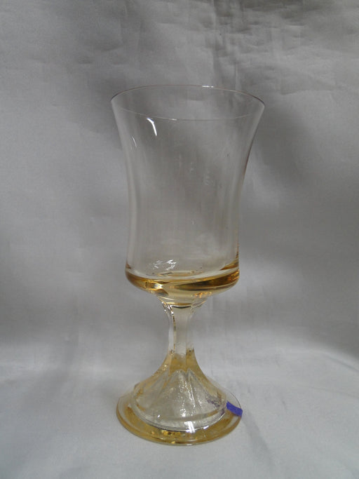 Fostoria Misty Yellow, Stem #6029: Claret Wine, 5 3/4" Tall, As Is
