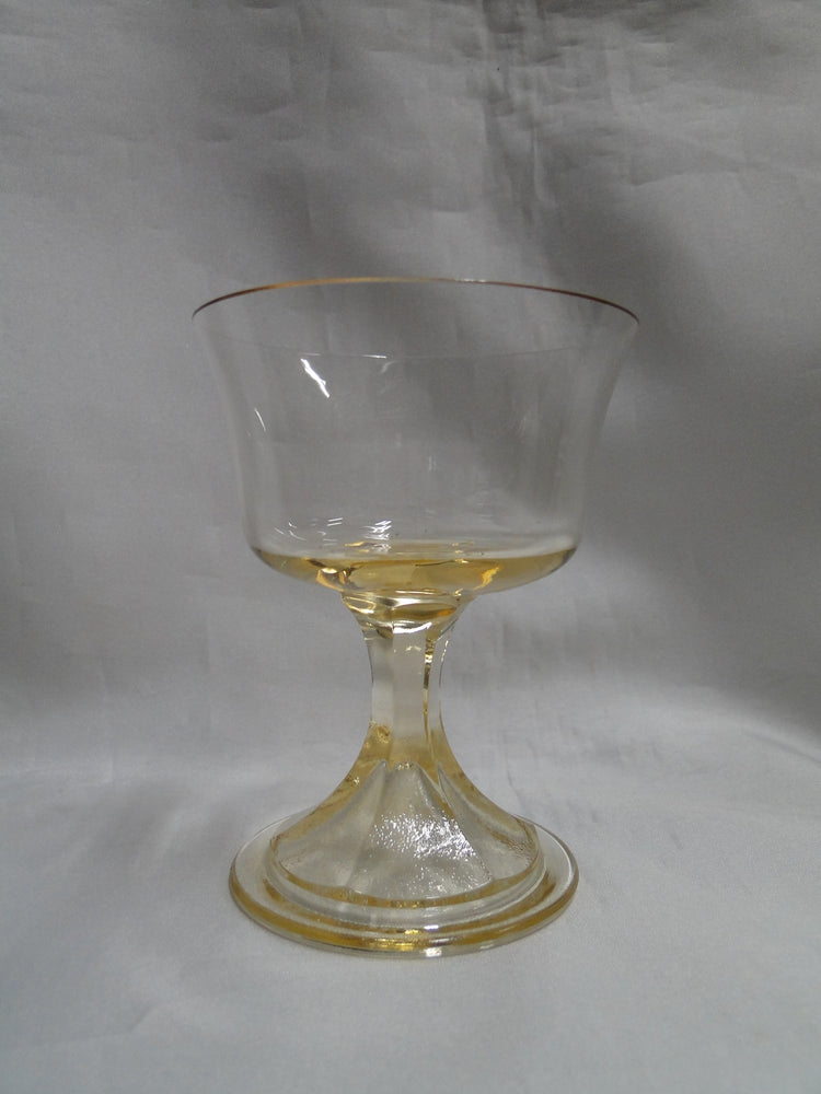 Fostoria Misty Yellow, Stem #6029: Champagne / Sherbet, 4 1/2" Tall