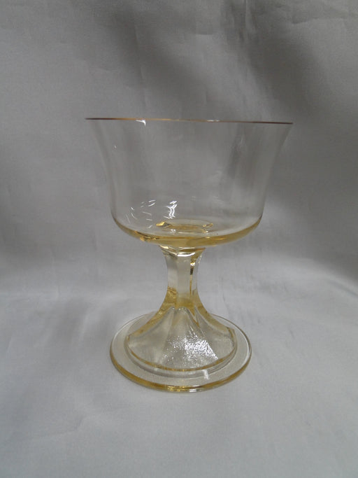 Fostoria Misty Yellow, Stem #6029: Champagne / Sherbet, 4 1/2" Tall