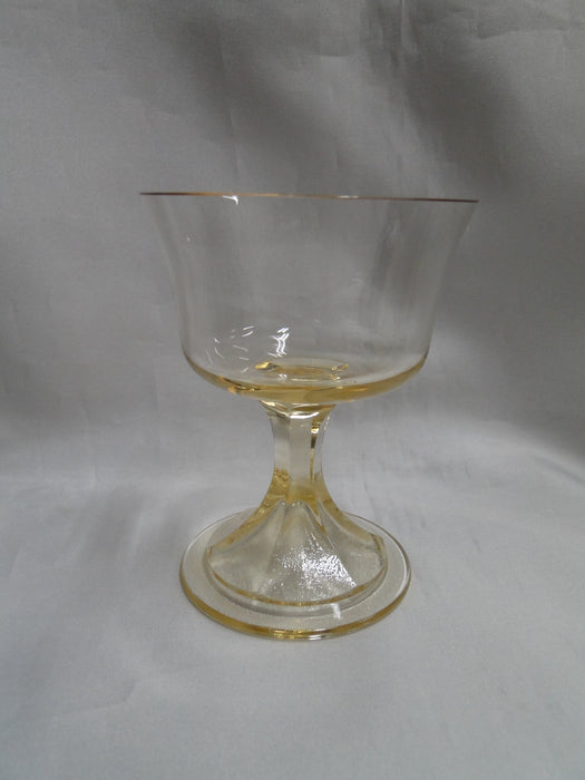 Fostoria Misty Yellow, Stem #6029: Champagne / Sherbet, 4 1/2" Tall