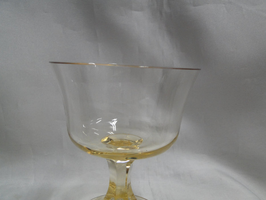 Fostoria Misty Yellow, Stem #6029: Champagne / Sherbet, 4 1/2" Tall