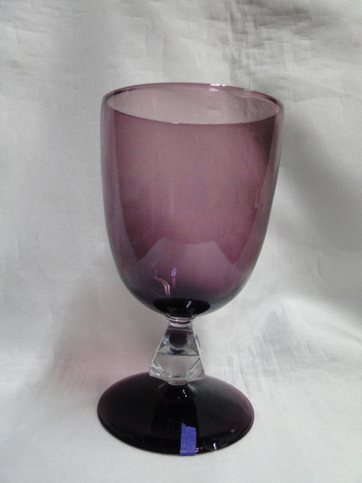 Bryce Aquarius Amethyst, Clear Diamond on Stem: Water or Wine, 5 3/4", As Is