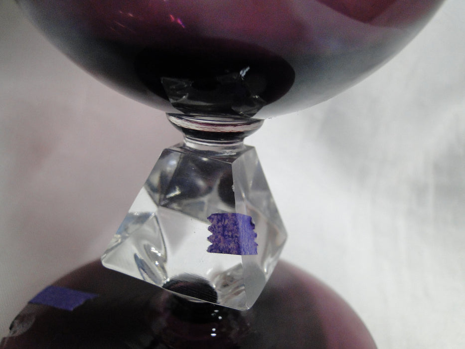 Bryce Aquarius Amethyst, Clear Diamond on Stem: Water or Wine, 5 3/4", As Is