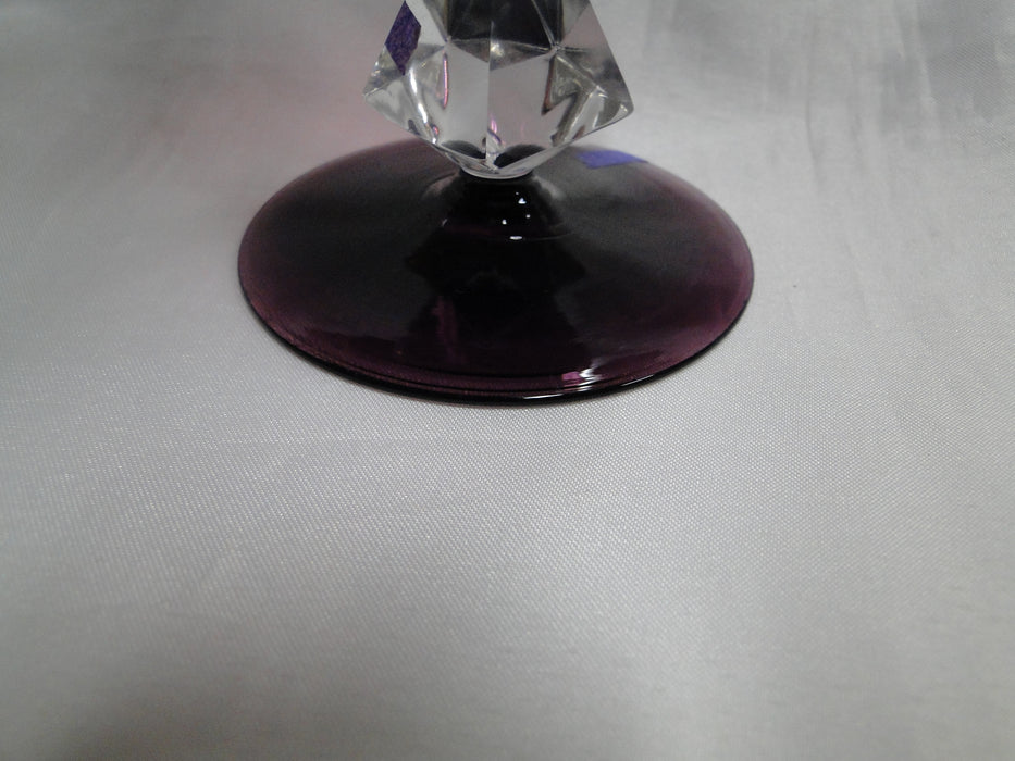 Bryce Aquarius Amethyst, Clear Diamond on Stem: Water or Wine, 5 3/4", As Is