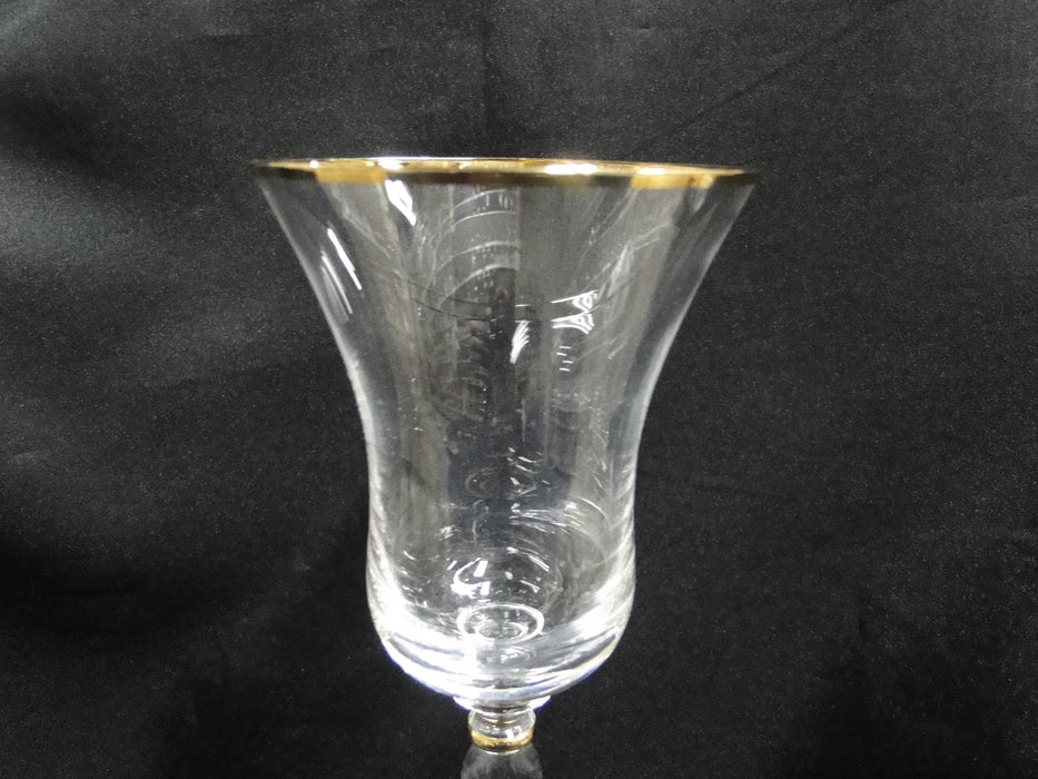 Christian Dior Triomphe, Gold Trim: Wine Glass, 8" Tall