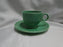 Homer Laughlin Fiesta (Old): Lt Green Cup & Saucer Set, 2 3/4" Tall
