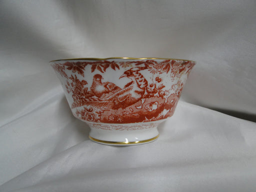 Royal Crown Derby Red Aves, Birds: Open Sugar / Rice Bowl, 5" x 2 5/8" Tall