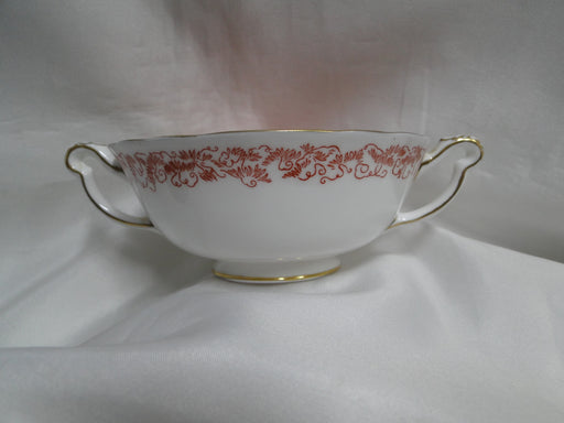 Royal Crown Derby Red Aves, Birds: Cream Soup Bowl & Saucer Set, 2" Tall