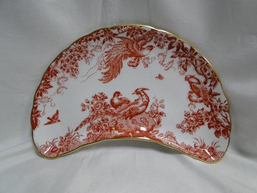 Royal Crown Derby Red Aves, Birds: Crescent Salad Plate (s), 8 3/4" x 5"