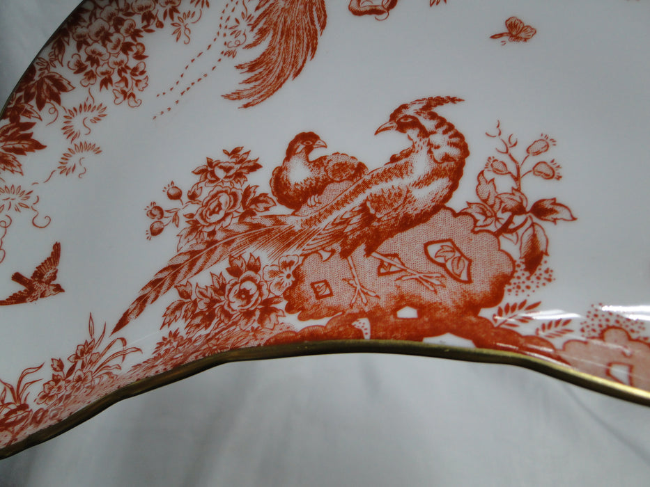 Royal Crown Derby Red Aves, Birds: Crescent Salad Plate (s), 8 3/4" x 5"