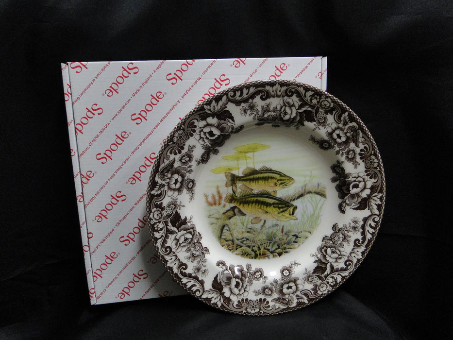 Spode Woodland North American Fish Largemouth Bass: NEW Dinner Plate 10 1/2" Box