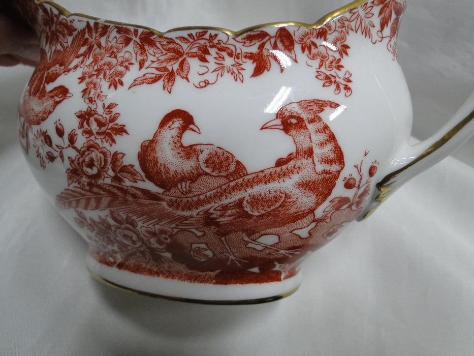 Royal Crown Derby Red Aves, Birds: Oval Gravy Boat Only, Flaw on Handle