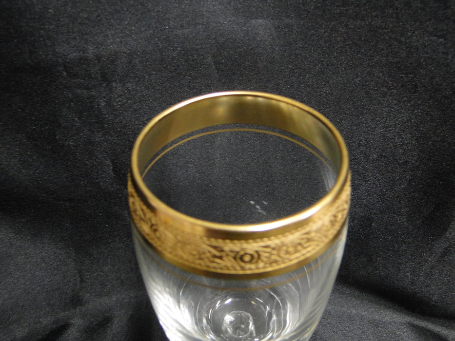Tiffin Westchester, Stem #17679, Encrusted Gold Band: Iced Tea, 6 3/4", As Is