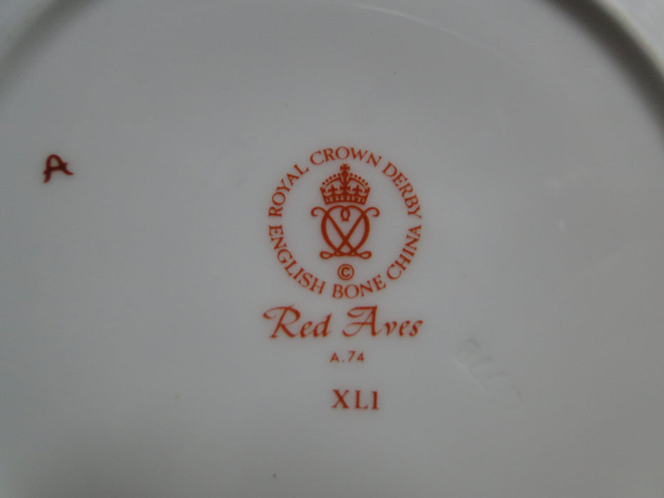 Royal Crown Derby Red Aves, Birds: Coupe Cereal Bowl (s), 6 1/2" x 1 1/8"