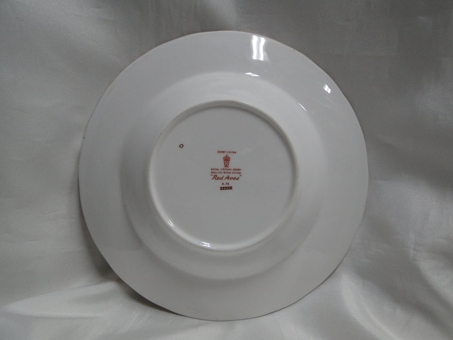 Royal Crown Derby Red Aves, Birds: Scalloped Rim Soup Bowl (s), 8 1/4" x 1 1/4"