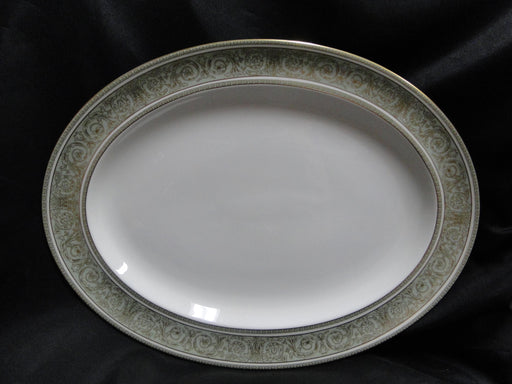 Royal Doulton English Renaissance, Green Scrolls: Oval Serving Platter 16" x 12"