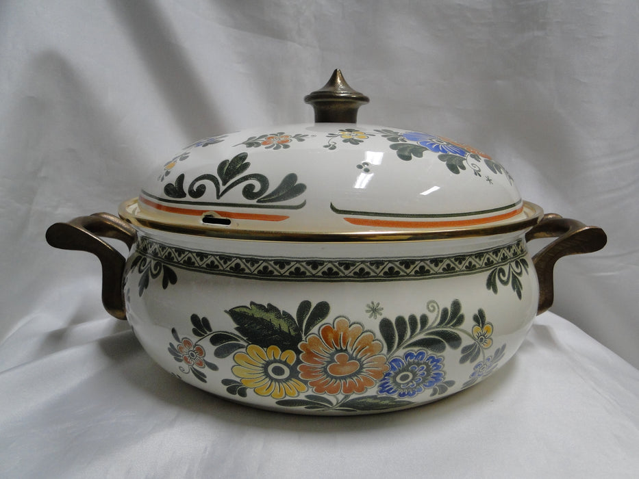 Villeroy & Boch Alt Amsterdam, Florals: Metal Casserole & Lid, 3 Qt Capacity