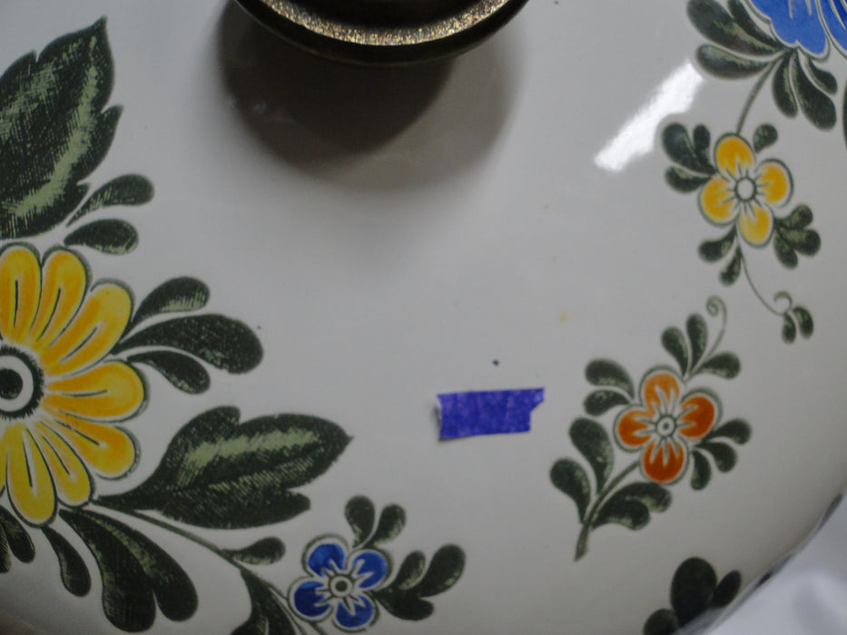 Villeroy & Boch Alt Amsterdam, Florals: Metal Casserole & Lid, 3 Qt Capacity